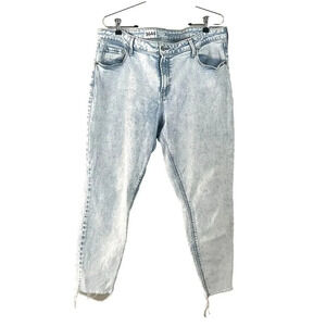 Old Navy Womens Light Blue Rockstar Super Skinny Ankle Jeans 16 Denim Raw Hem